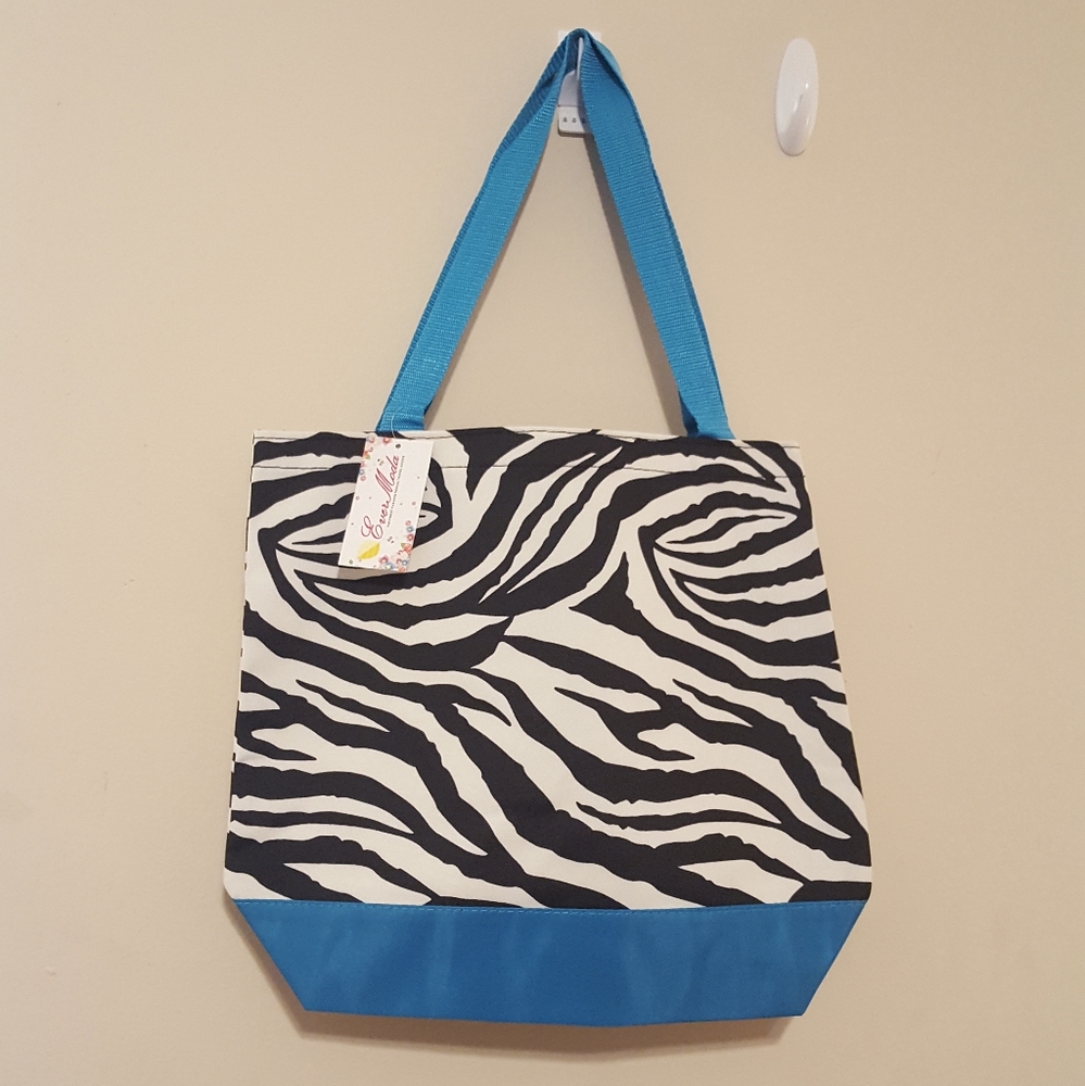 New Zebra Print Canvas Bag